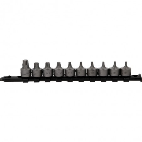 Jeu de douilles à embout 3/8''  TORX, courtes, 10 pcs, T10-T55 - KSTools | 917.4015