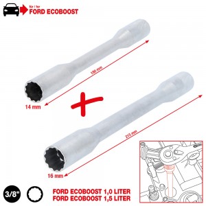 Jeu de douilles pour bougies d’allumage 3/8''  pour moteurs EcoBoost, 2 pcs - KSTools | 517.1135