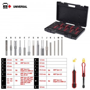 Jeu d'extracteurs de cosses pour PL, 14 pcs - KSTools | 150.1215
