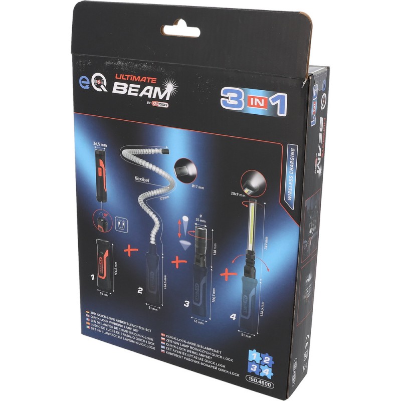 Lampe de chantier 3en1 eQi UltimateBEAM - KSTools | 150.4600