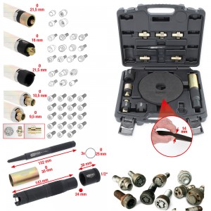 Set pour démontage d’écrous antivol, 15 pcs - KSTools | 913.1430