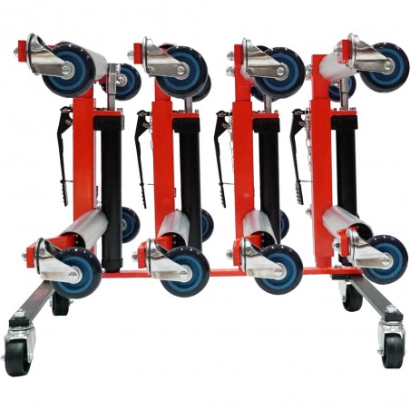 Support de rangement avec 4 chariots de manutention hydrauliques Performance  5 pcs - KSTools | 160.1220