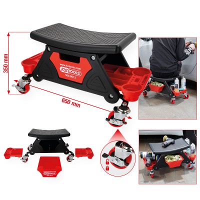 Tabouret sur roulette, L650xH350mm - KSTools | 500.8013