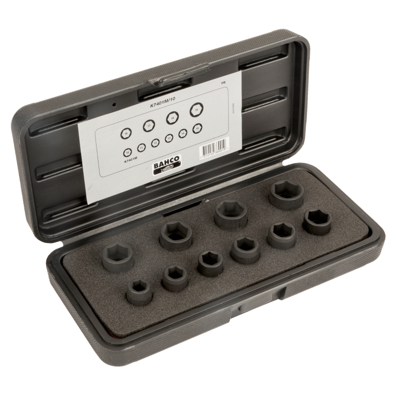 Jeu de douilles à choc 3/8 10PCS - Bahco | K7401M/10
