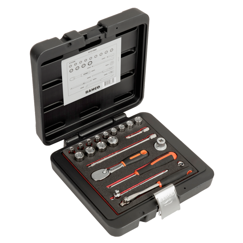 Jeu douilles+accessoires 1/4 - Bahco | 6721NM