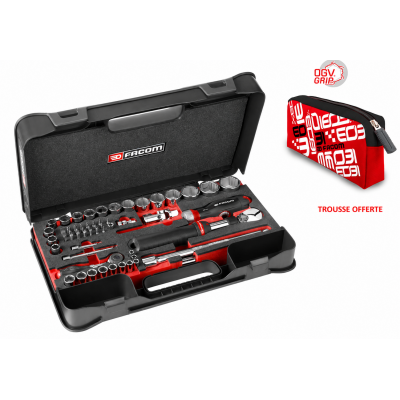 Coffret MBOX serrage 1/4 & 1/2 édition limitée EO31 OGV® Grip, plateau mousse (60 pces) - Facom | RS.GRP2PB-EO31
