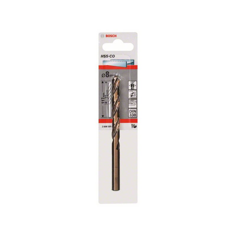 2608585860 Forets à métaux rectifiés HSS-Co, DIN 338 Accessoire Bosch pro outils