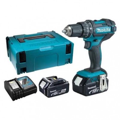Perceuse visseuse à percussion Makita sans fil 18 Volts Li-Ion 4 Ah Ø diamètre 13mm Makita | DHP482RMJ