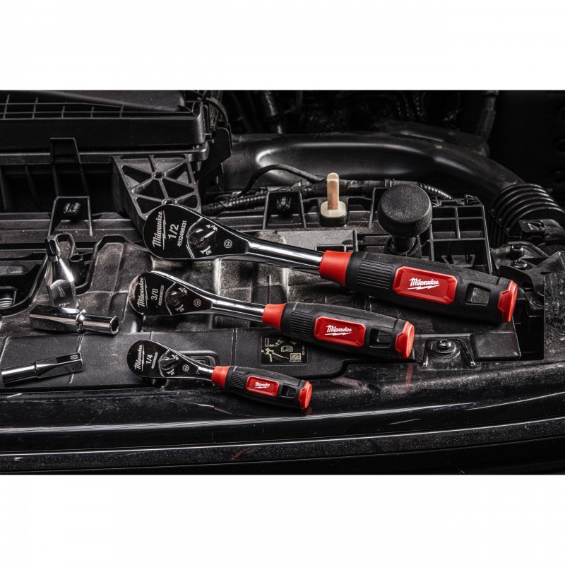 Cliquet 3/8" poignée bi-matière Milwaukee | 4932498330