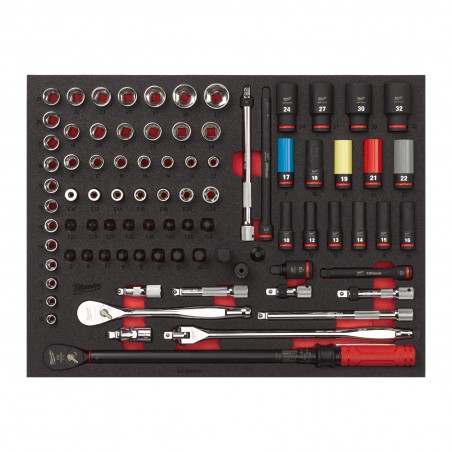 Module servante, jeu de cliquet et douilles à choc 1/2" 85 pcs Milwaukee | 4932502082