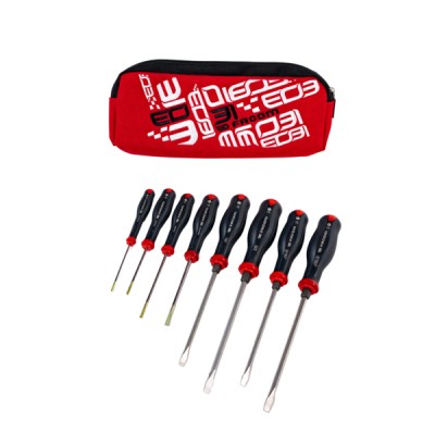 Jeu de 8 tournevis Protwist lame ronde en trousse édition limitée EO31 - FACOM |ATJ8-EO31