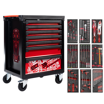 Servante édition limitée EO31 ROLL.7M3 + composition 9 modules mousses - FACOM | ROLLM3-EO31