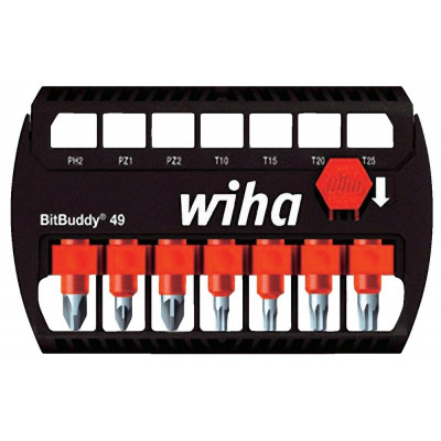 Coffret de 7 embouts Mixtes BitBuddy 49 - Torx - Wiha | 36926